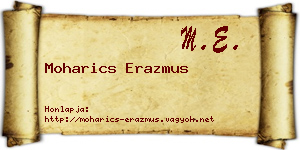 Moharics Erazmus névjegykártya